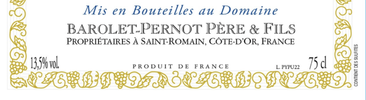 (image for) Barolet Pernot PULIGNY MONTRACHET LES ENSEIGNIERES 2023 [GL Ex Oc 6]